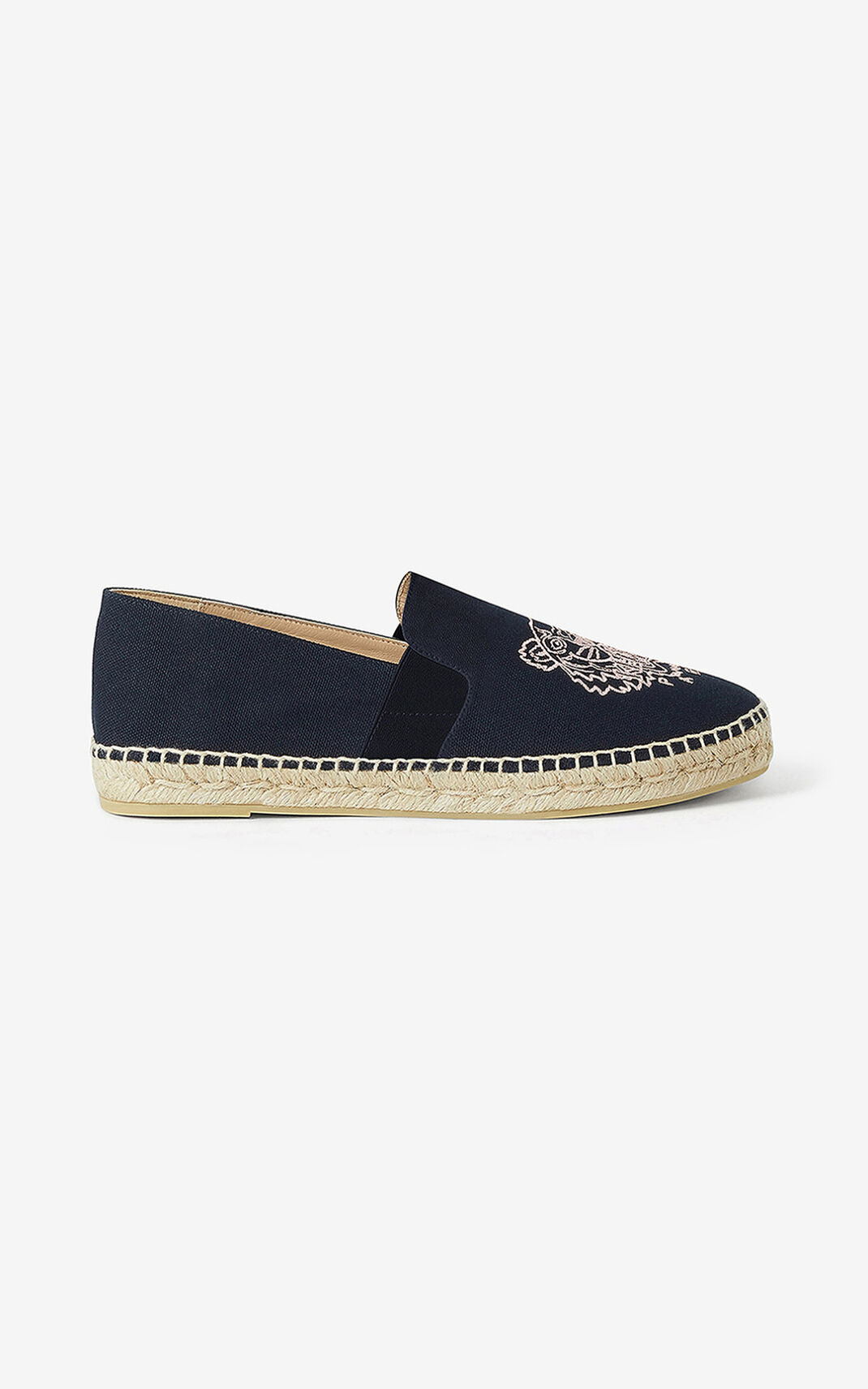 Kenzo Tiger elasticated Lærred Espadrilles Dame - Blå DK-912706